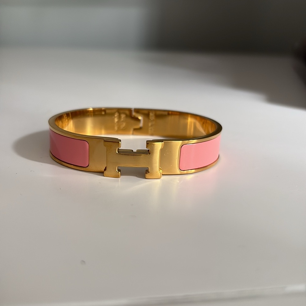 Hermes Bracelet -- Pink and Gold Bracelet NEW